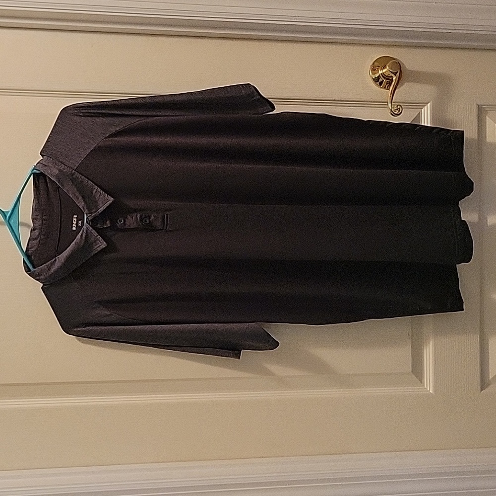 KNQR dark charcoal gray short sleeve polo shirt stretch XXL Excellent condition…